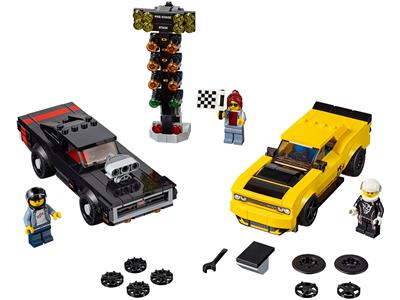 75893 LEGO Speed Champions 2018 Dodge Challenger SRT Demon and 1970 Dodge Charger R/T