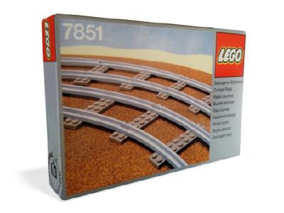 7851 LEGO Trains 8 Curved Rails Grey 4.5 V