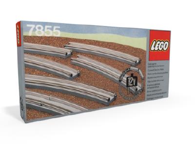 7855 LEGO Trains 8 Curved Electric Rails Grey 12 V