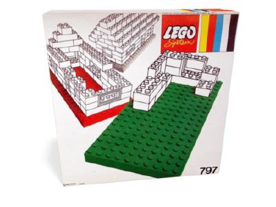 797 LEGO 2 Large Baseplates Grey/White