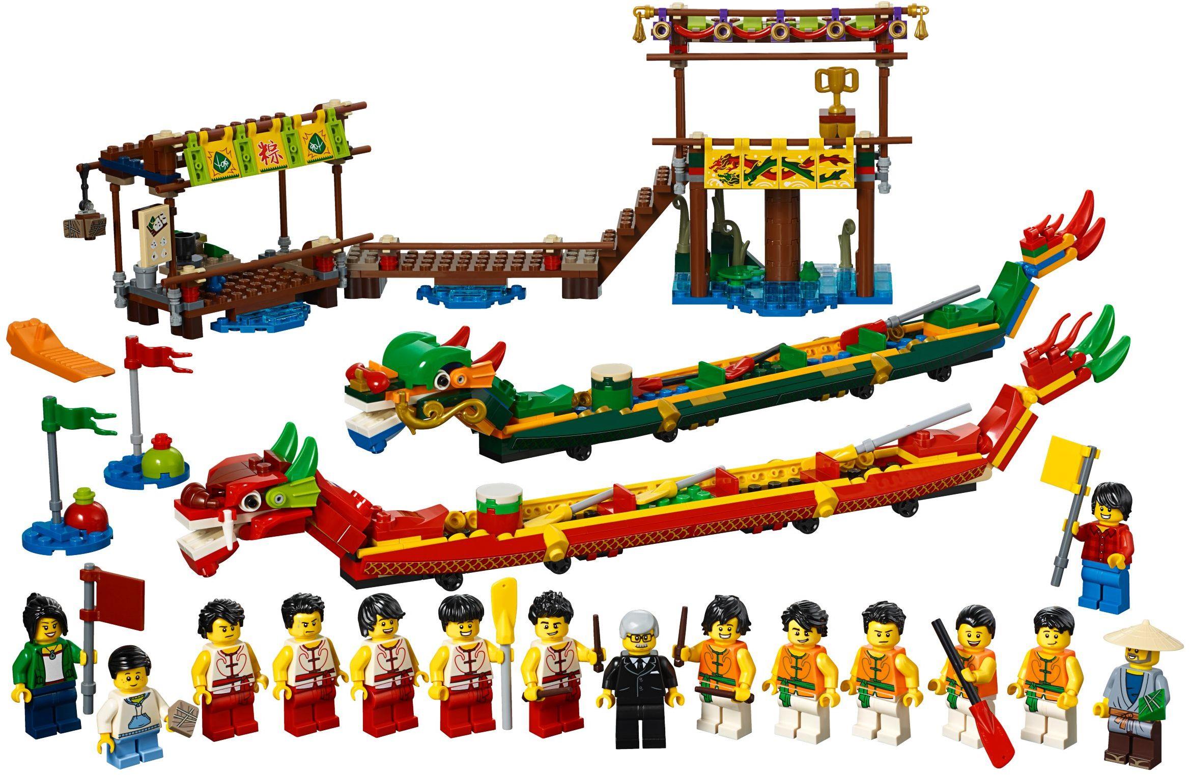 Lego Exclusive Chinese minifigures 80101 80102 80103 sets NEW Boat Dragon Dinner