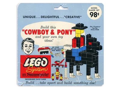 806-2 LEGO Samsonite Cowboy & Pony