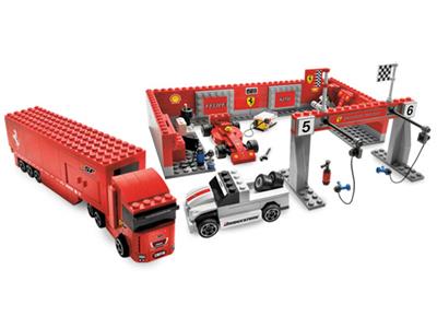 8155 LEGO Tiny Turbos Ferrari F1 Pit thumbnail image