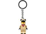 854158 LEGO French Bull Dog Guy Key Chain