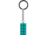 854303 LEGO Bright Bluish Green 2x4 Stud Key Chain