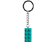 Bright Bluish Green 2x4 Stud Key Chain thumbnail