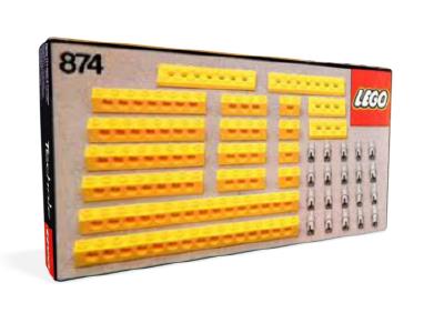 874 LEGO Technic Yellow Beams with Connector Pegs thumbnail image