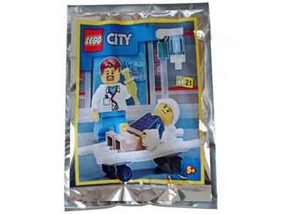 NEW LEGO DOCTOR and PATIENT Minifig Foil Pack 952105 hospital minifigure cast 