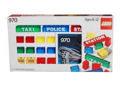 LEGO PIASTRELLA-tessera 1x2 trasparente arancione 5 pezzi 970 # 