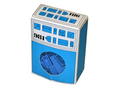 981-2 LEGO 34 Blue Sloping Profile Bricks