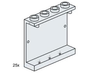 LEGO 1x4x3 Thin Wall Element, Clear thumbnail image