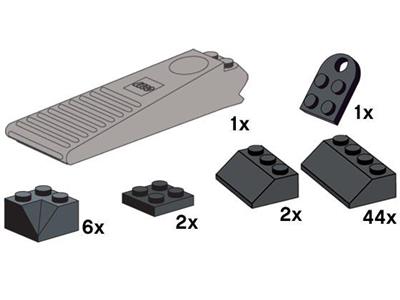 LEGO Grey Brick Separator with Black Frame Pieces thumbnail image