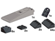 Grey Brick Separator with Black Frame Pieces thumbnail