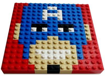 LEGO USA Captain America Mosaic
