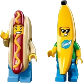 LEGO Hot Dog Man and Banana Guy minifigures